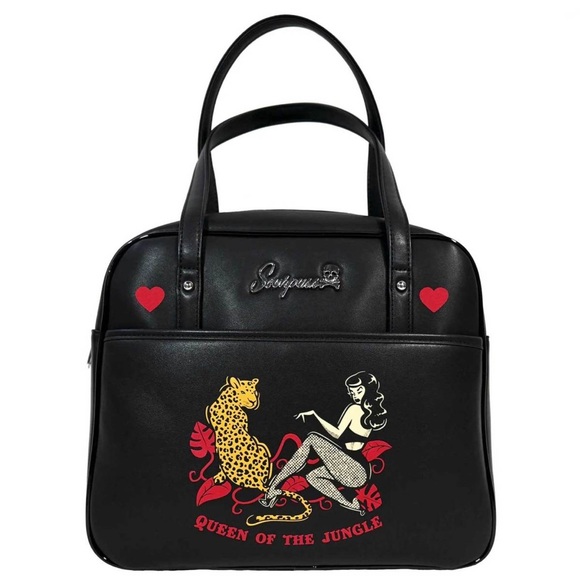 Sourpuss Handbags - SOURPUSS QUEEN OF THE JUNGLE BOWLER